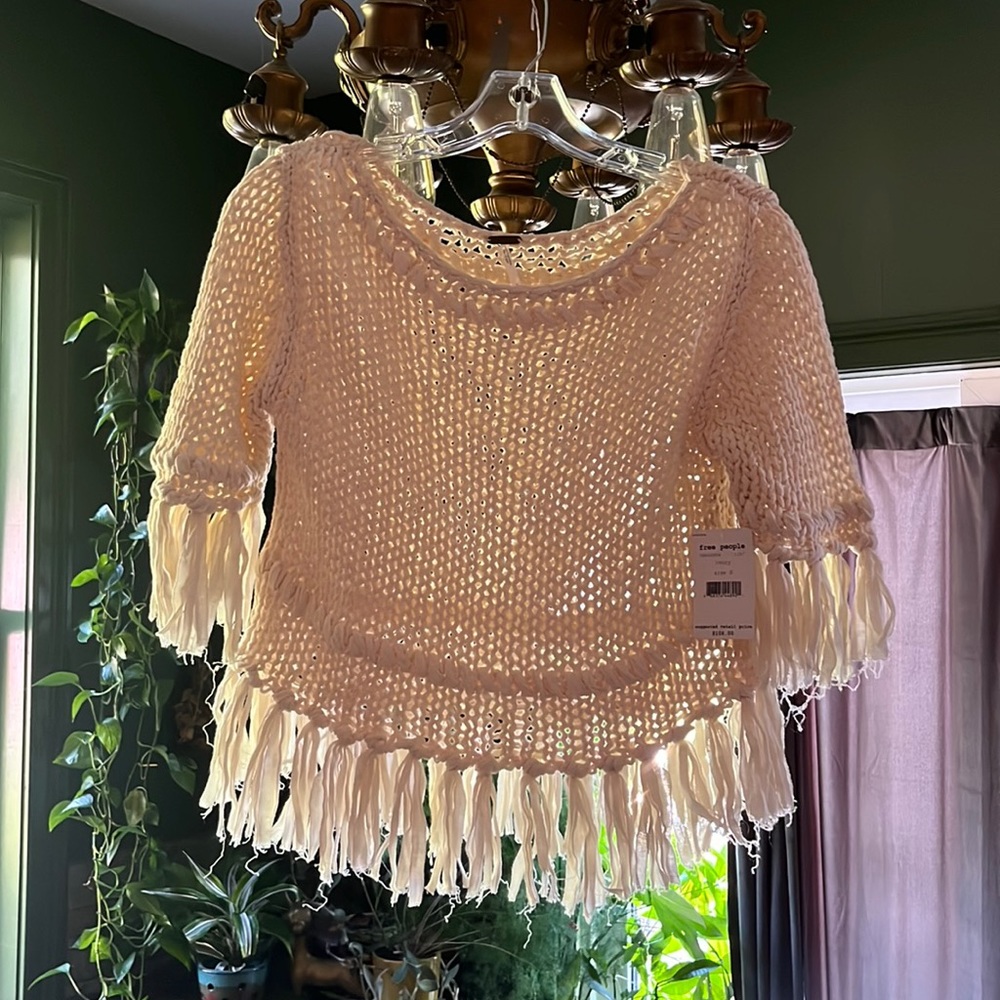 Free People fringe sweater